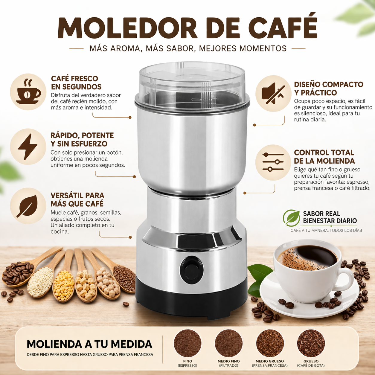 Moledor de Cafe y Granos