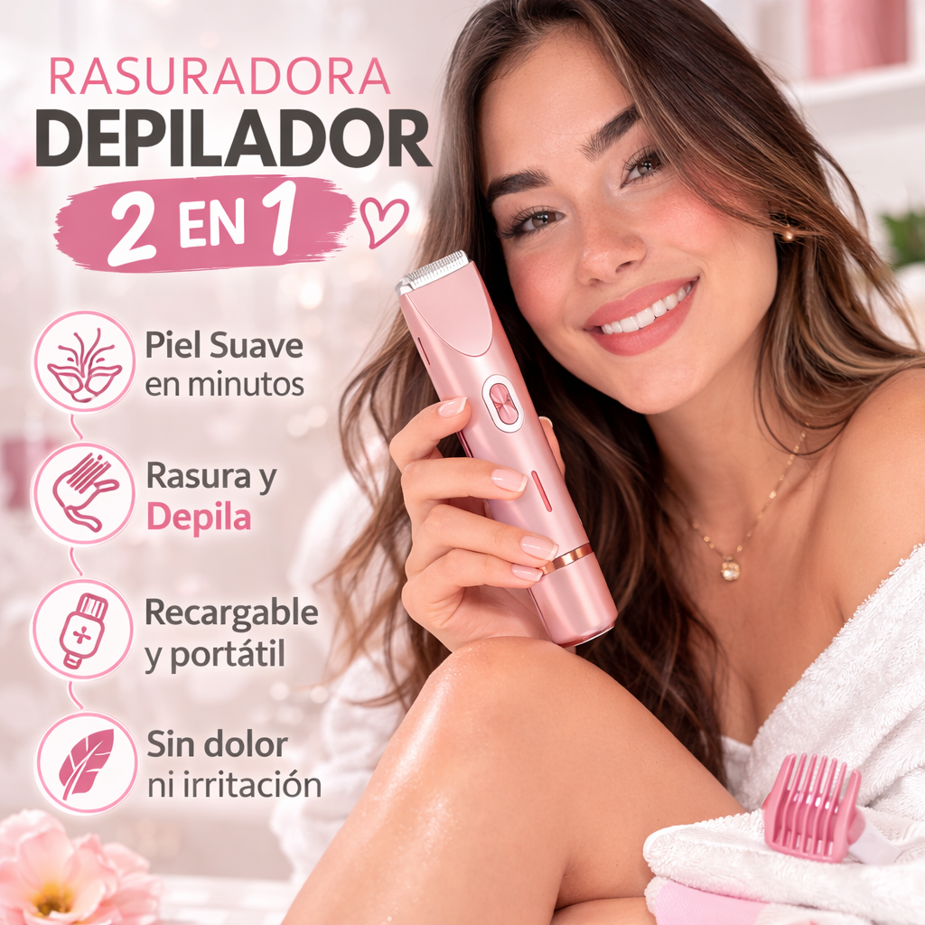 Rasuradora Depiladora Para Mujer 2 en 1