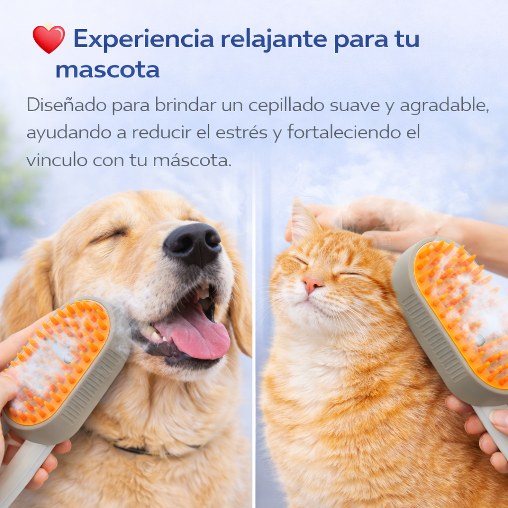 Cepillo Vaporizador para Gatos y Perros