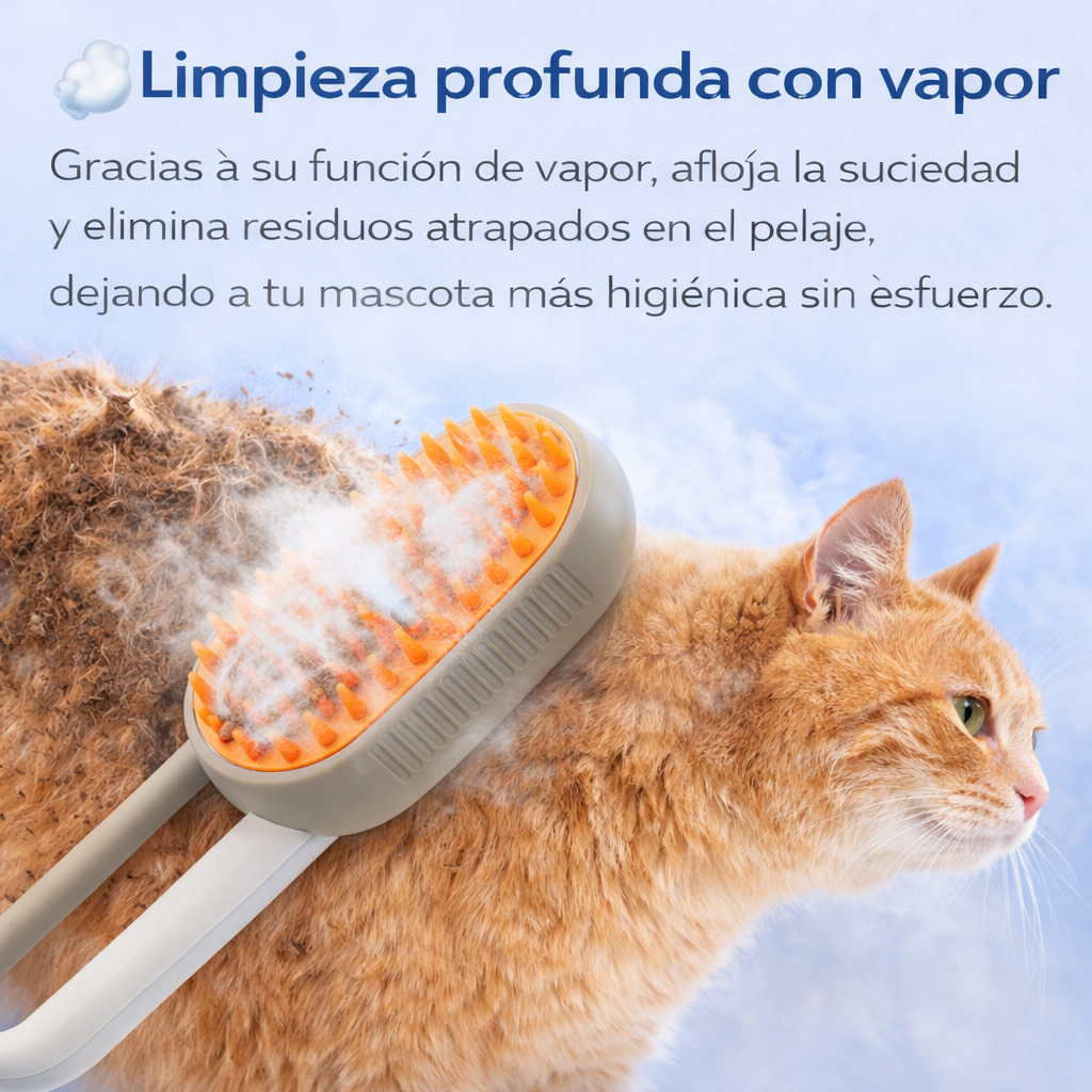Cepillo Vaporizador para Gatos y Perros