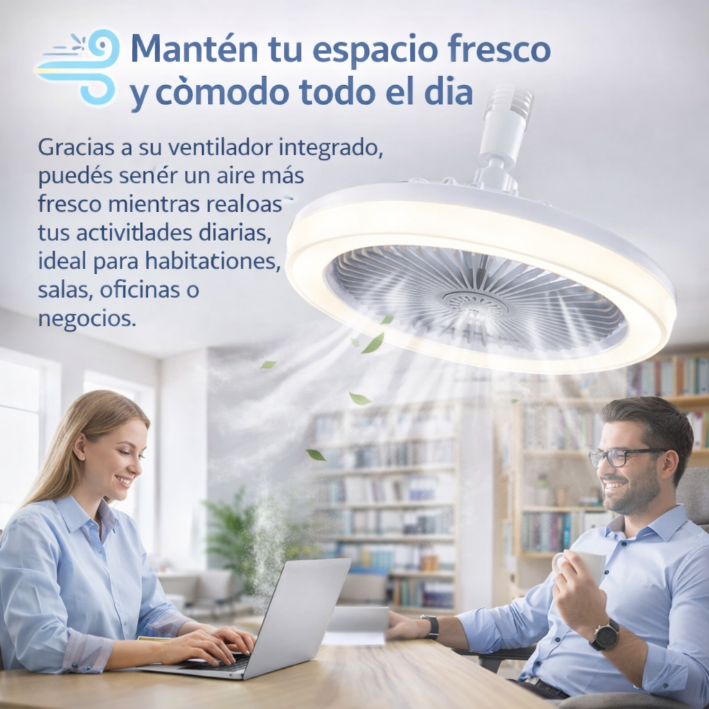 Lampara LED con Humificador y Ventilador