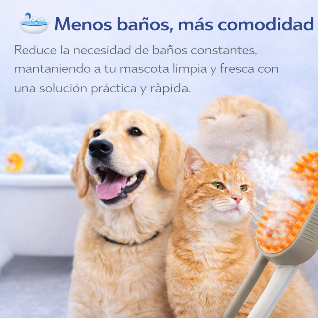 Cepillo Vaporizador para Gatos y Perros