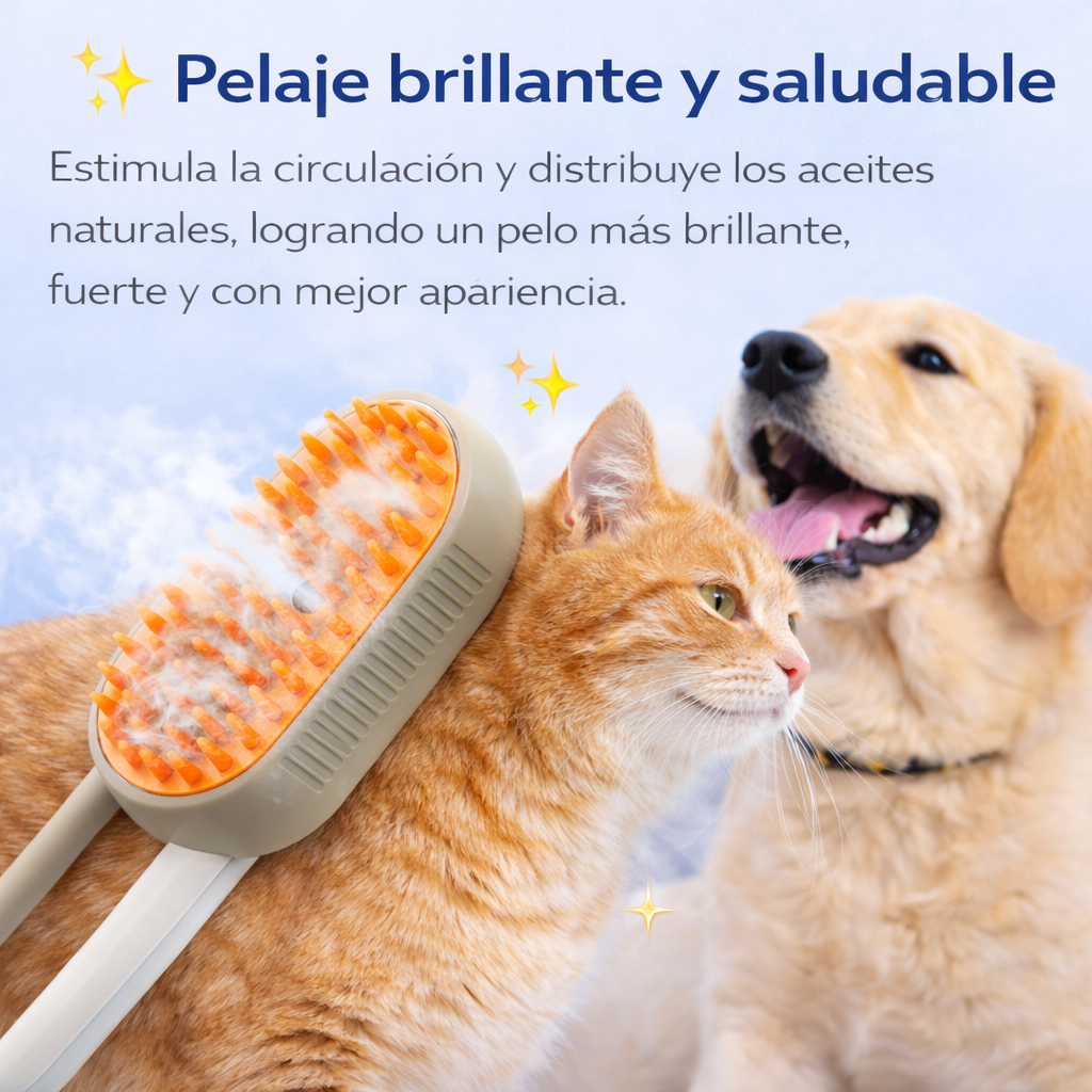 Cepillo Vaporizador para Gatos y Perros
